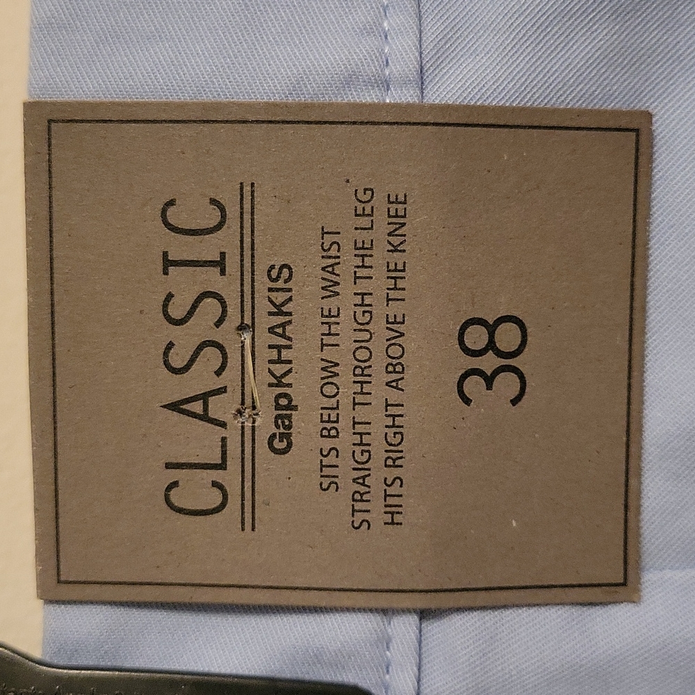 NWT Gap Khakis Baby Blue 38 Waist - Picture 3 of 6